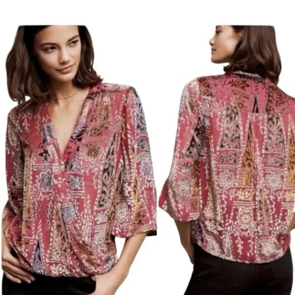 Anthropologie Floreat Japonica Blouse - Picture 2 of 13